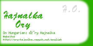 hajnalka ory business card